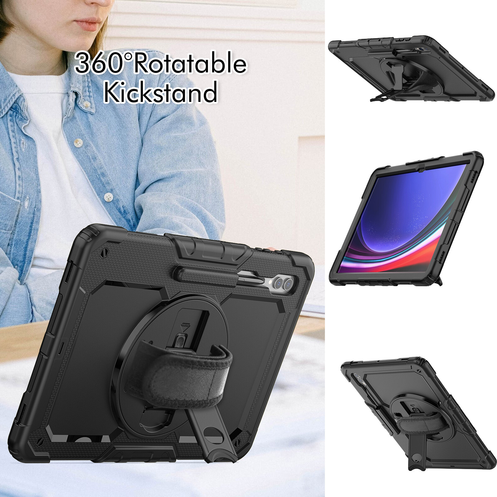 For Samsung Galaxy Tab A9 Plus / A9 2023 Heavy Duty Rugged Case Screen Protector