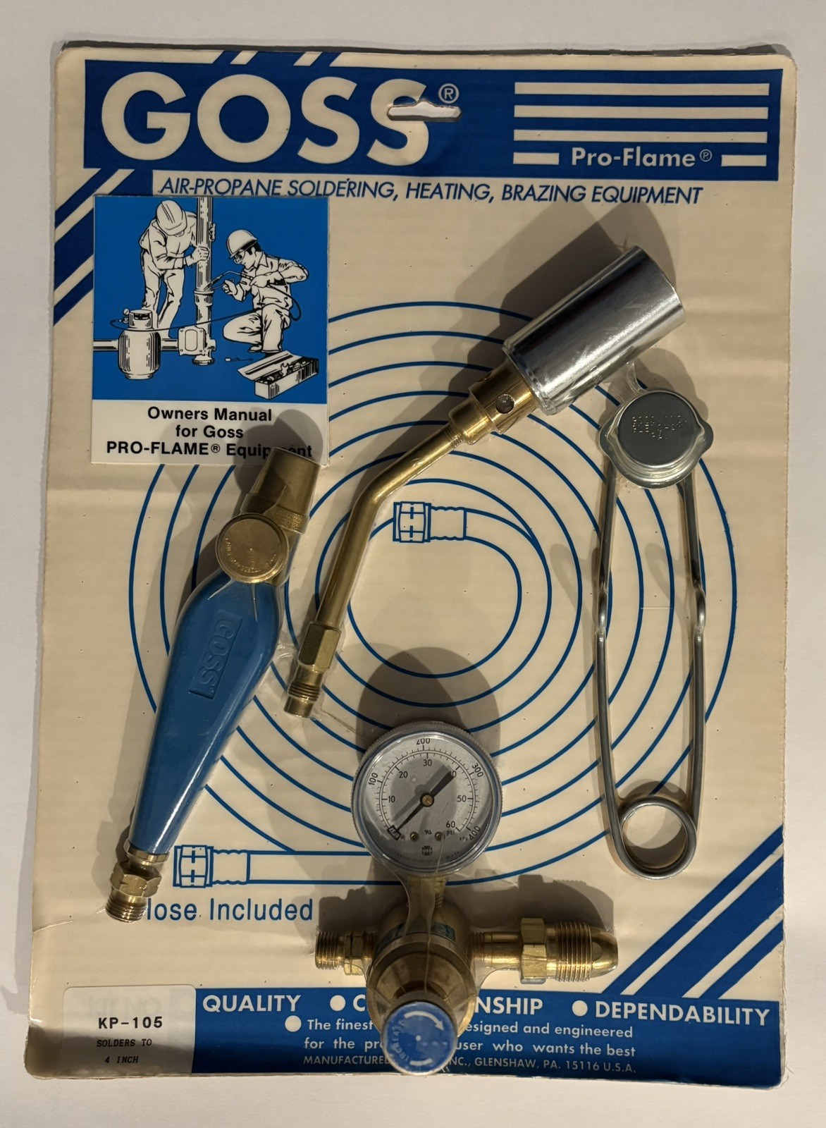GOSS Air-Propane Torch Outfit KP-105 **NO HOSE**