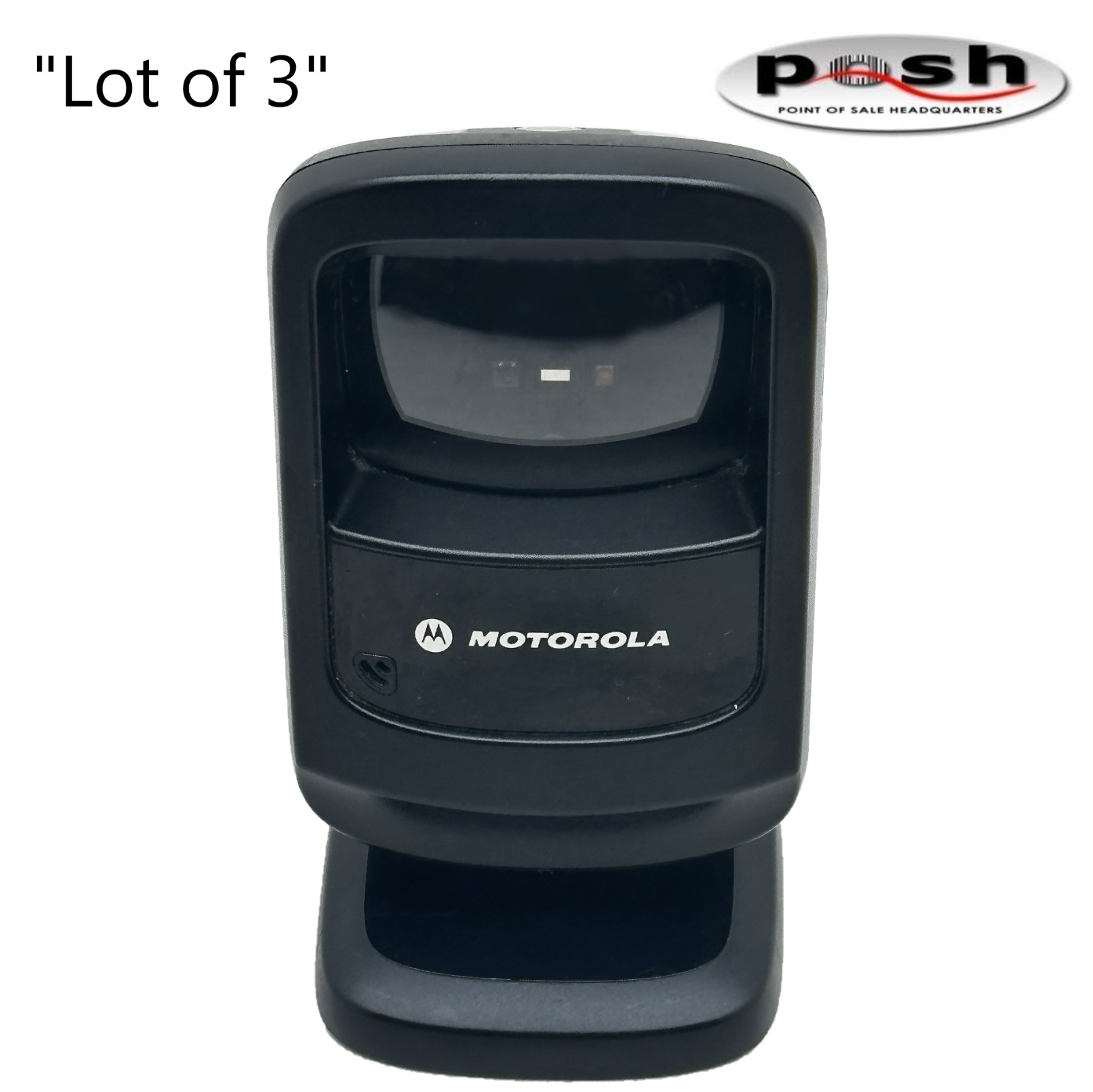 Lot of 3 - Zebra DS9208-DL Handsfree 1D/2D Barcode Scanner w/ new USB Cable