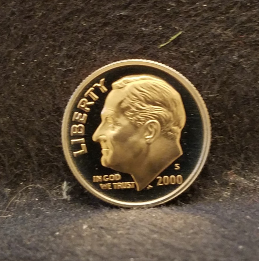 2000-S United States 10 cents, Roosevelt dime, KM-195a (US8)