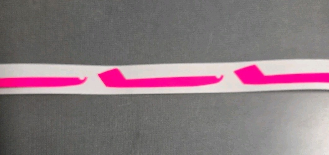 Lot of 12 WTP Lure Fishing Die Cut Tape 3 1/4" Pink Trolling Spoons