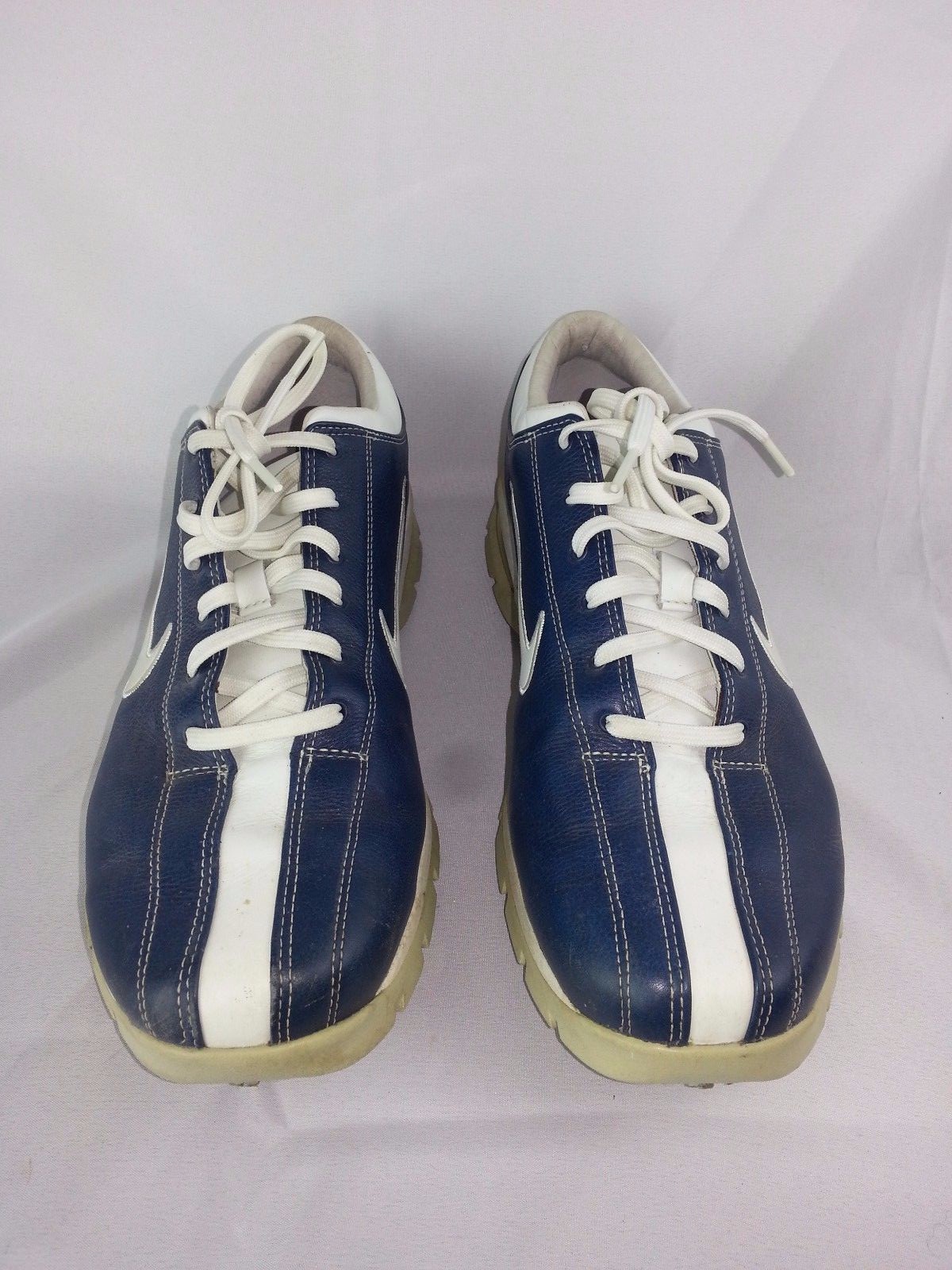 NIKE SPORT PERFORMANCE GOLF SHOES WHITE NAVY BLUE MEN'S SIZE 8.5
