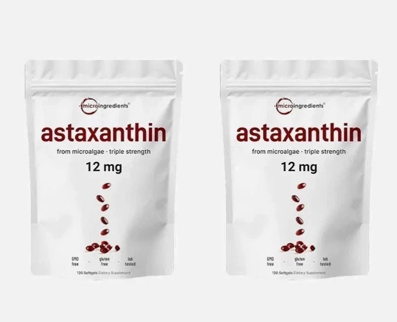 2 Pack Astaxanthin 12mg, 120 Softgels | 4 Month Supply, Free Shipping