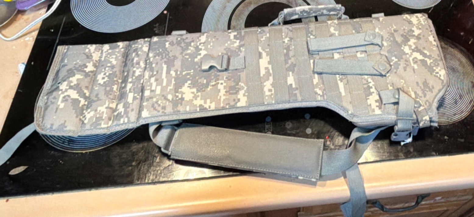 ACU Digital Camo Tactical Rifle Case Shoulder Carry Bag MOLLE Padded Strap