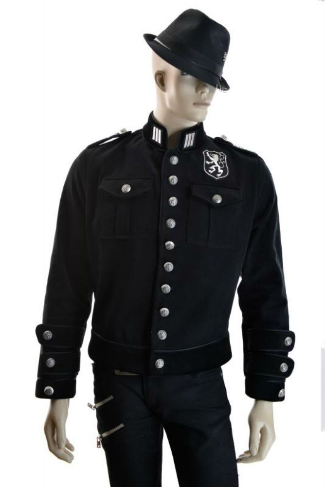 SHRINE GOTHIC ROYAL MARINE BLACK JACKET MILITARY UNIFORM ROCK BAND STEAMPUNK