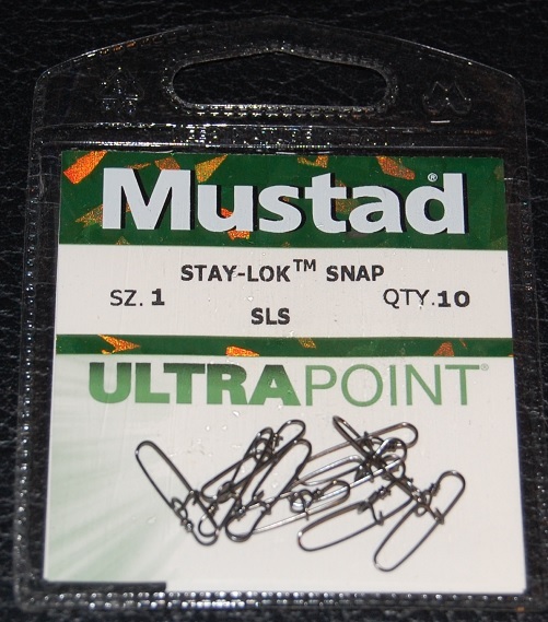10 Pack Mustad Ultra Point STAY LOCK snaps SLS-1 Safety Snap Size 1