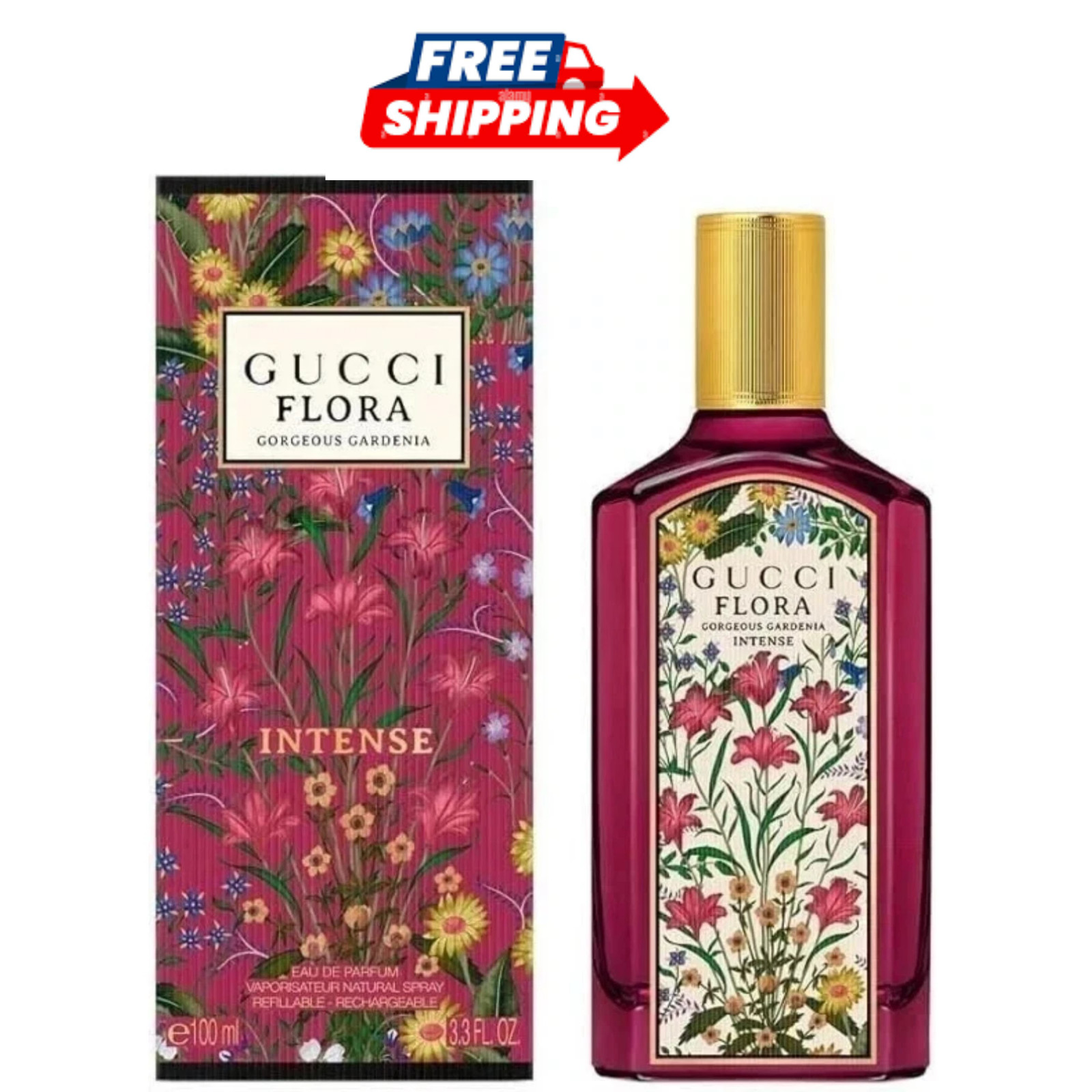 Gucci Flora Gorgeous Gardenia Intense 3.3 oz EDP Perfume New In Box Free Ship