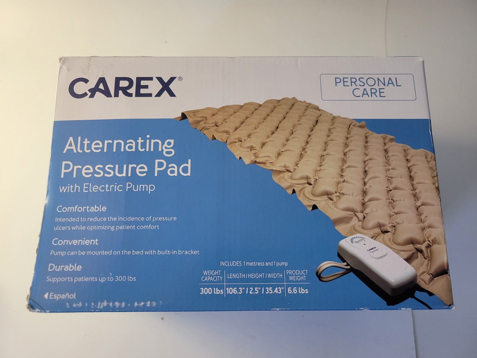 Carex Alternating Pressure Pad With Electric Pump Weight Capacity 300lbs