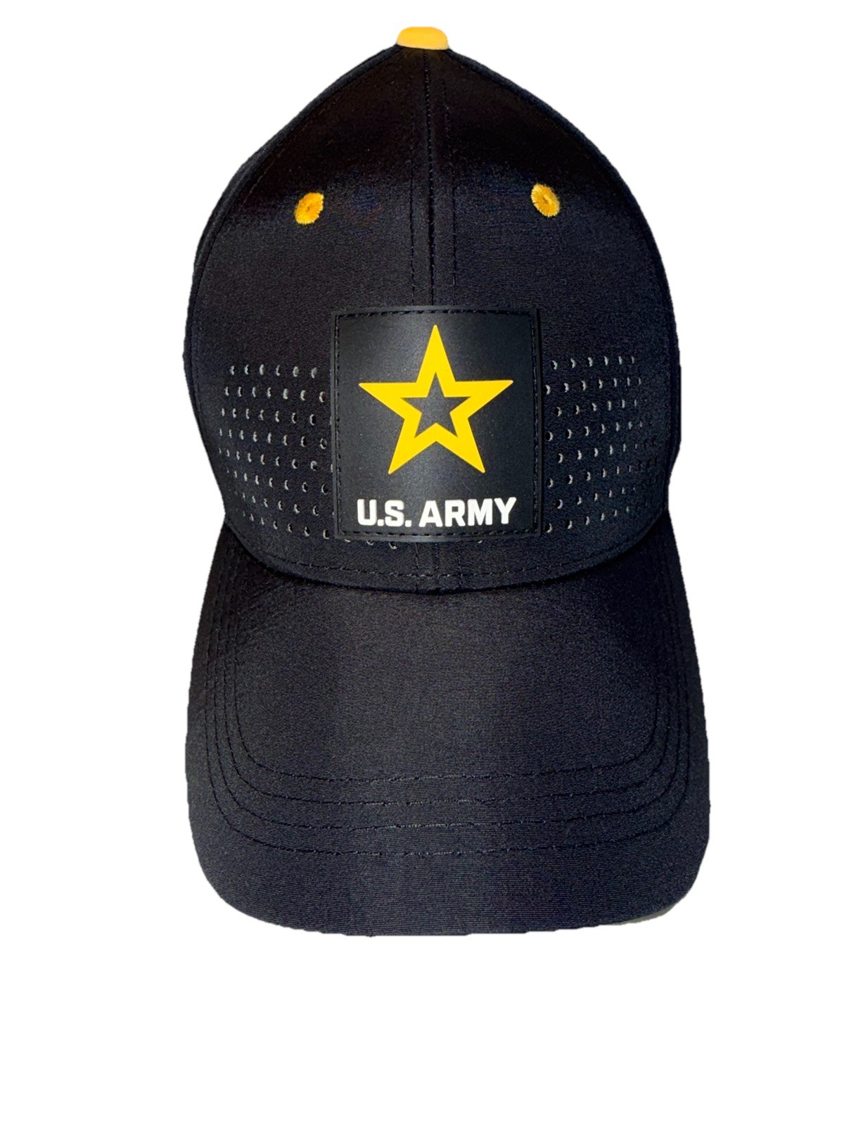 U.S. Army Black Adjustable Baseball Cap Hat with Star Logo
