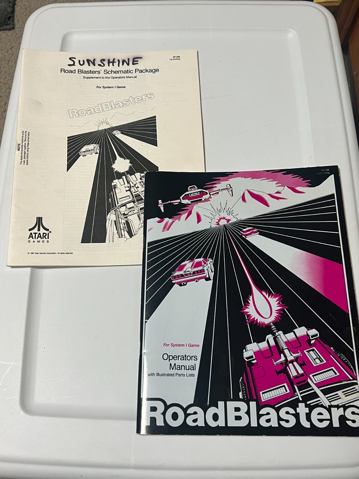 ATARI 1987 ROAD BLASTERS OPERATORS MANUAL PACKET FOR SYSTEM/ GAME