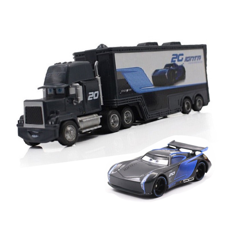 Set of 2 Disney Pixar Cars NO.20 Jackson Storm Truck & Mini Car Toys 1:55 Car