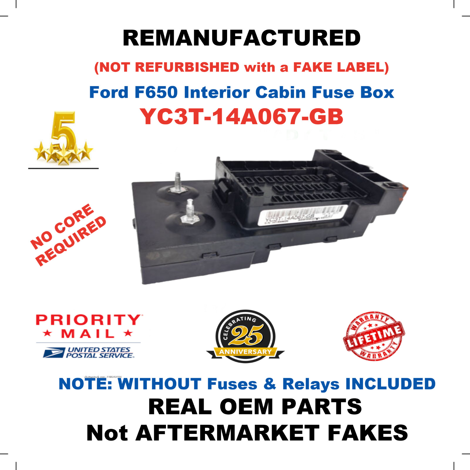 REMANUFACTURED ✔ YC3T-14A067-GB 2002 FORD F650 SUPER DUTY INTERIOR FUSE BOX