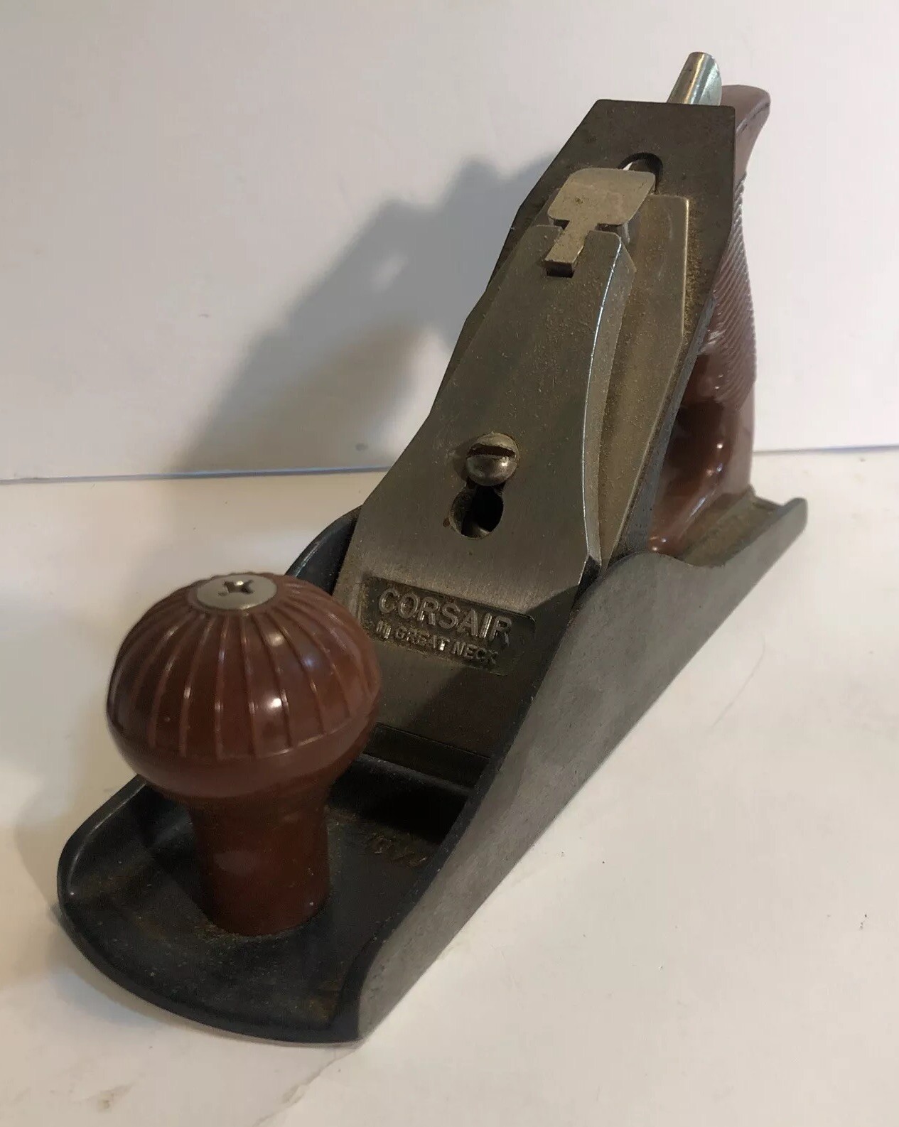 Corsair by Great Neck Vintage 9.5" Hand Plane Wood Working Tool Made In USA