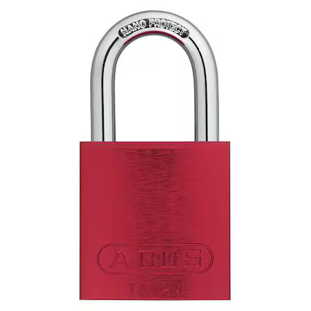 Abus 72 /40 Ka Red Lockout Padlock, Keyed Alike, Aluminum, Red, 1 In Shackle