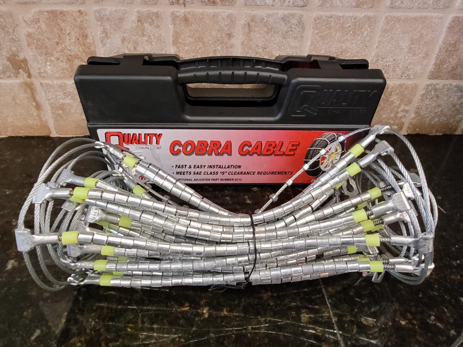 Cobra Cable #1042 Quality Chain Corp One Pair Incl (2) Rubber Chain Adjusters