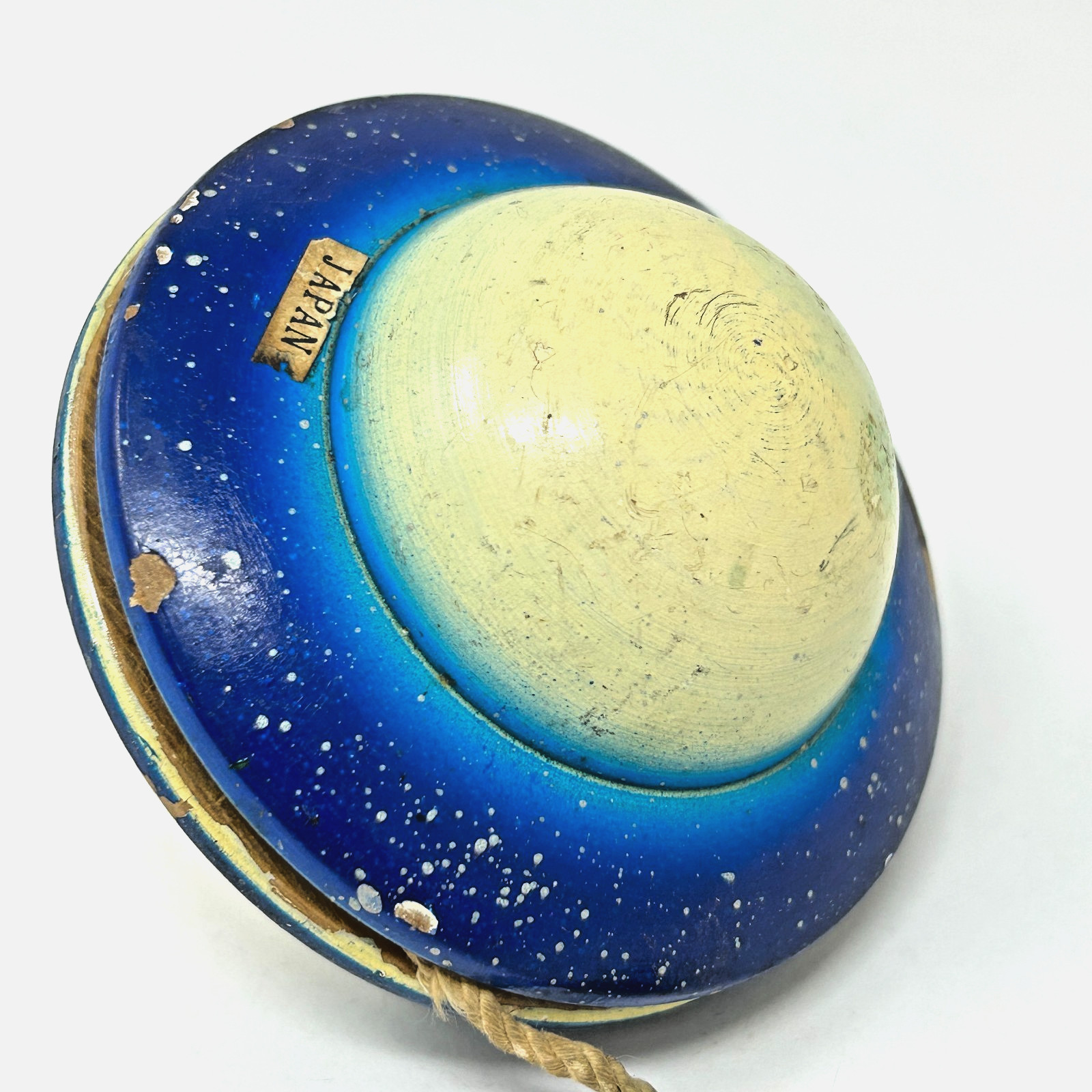 Japanese wooden Saturn YoYo toy wood space planet japan yo yo antique old alien