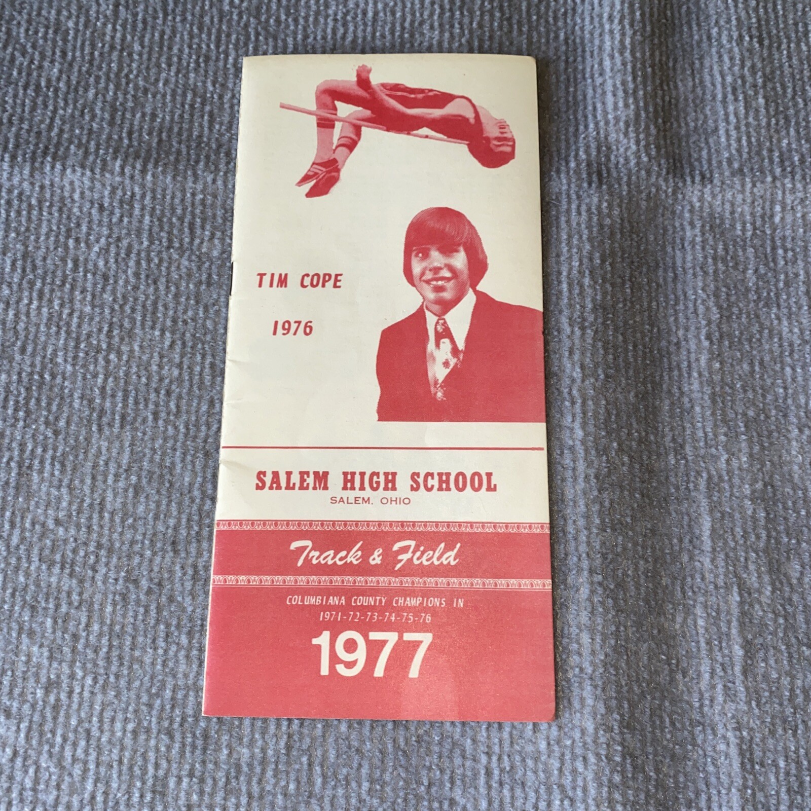 1977 Salem Ohio Quakers Track & Field Booklet Program Free Shipping L9