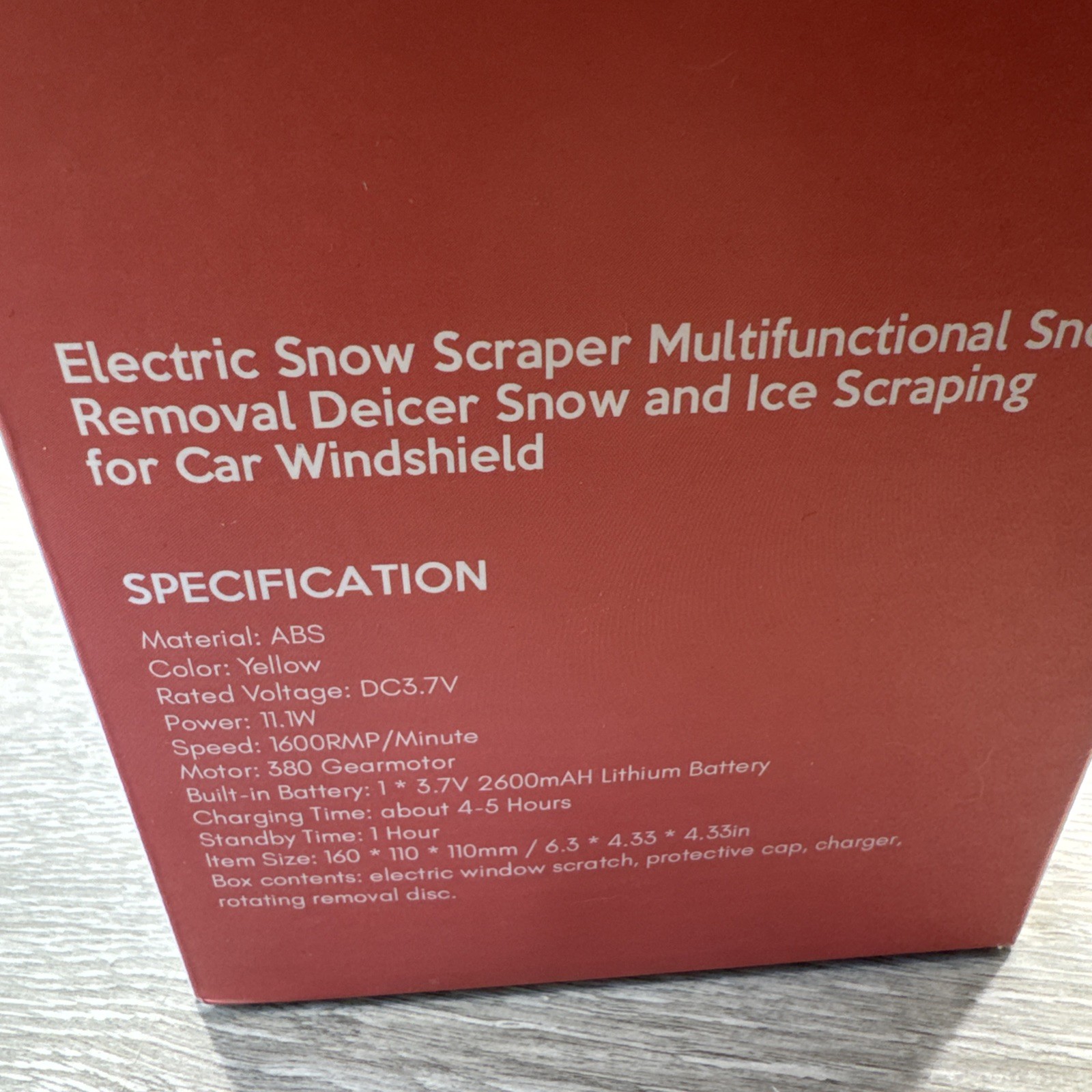 Zone Tech Electric Snow Ice Scraper USB Rechargeable For Car Windshield Glass
