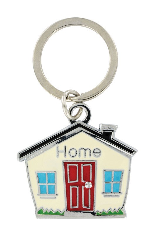 Hillman 701573 Metal Black/Silver Durable Fasteners House Key Chain (Pack of 3)