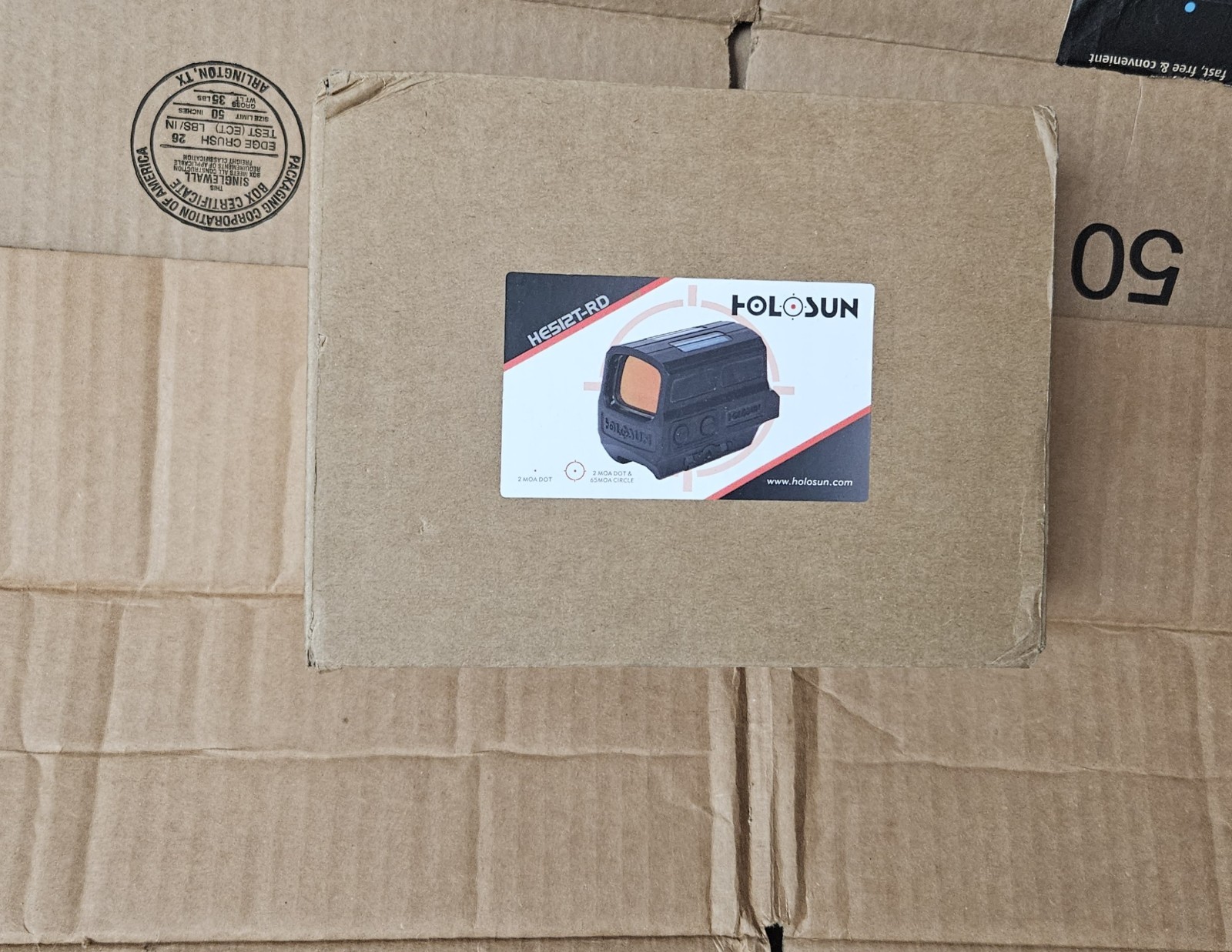 Holosun 512 Titanium Red DotMulti-Circle Solar Failsafe HE512T RED