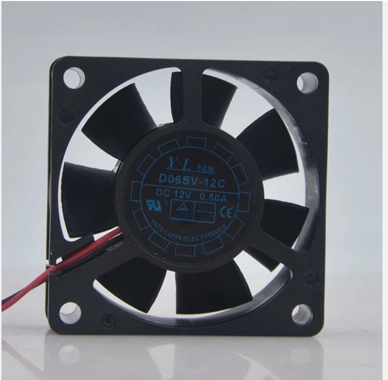 1 PCS Yate Loon Fan D60SV-12C 12V 0.50A 6020 6 cm power fan 2 Wire axial fan