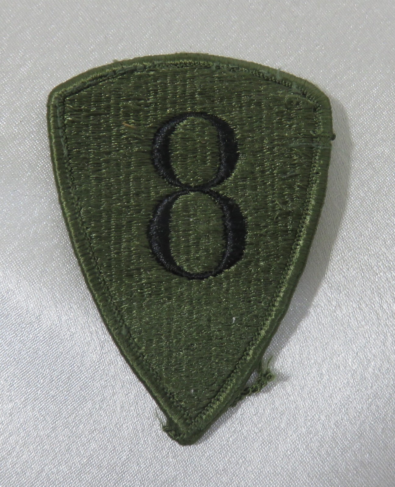 USA 8th Personnel Command OCP Scorpion Single Military Patch Black on Olive
