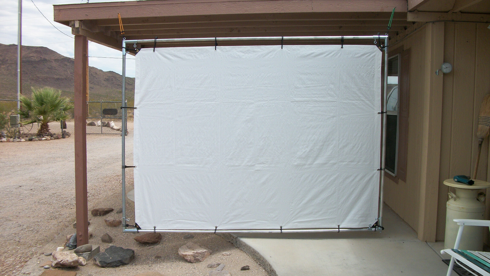 8' x 10' Outdoor Hanging Home Movie Screen Kit 3/4" Fittings PIPE NOT INCLUDED