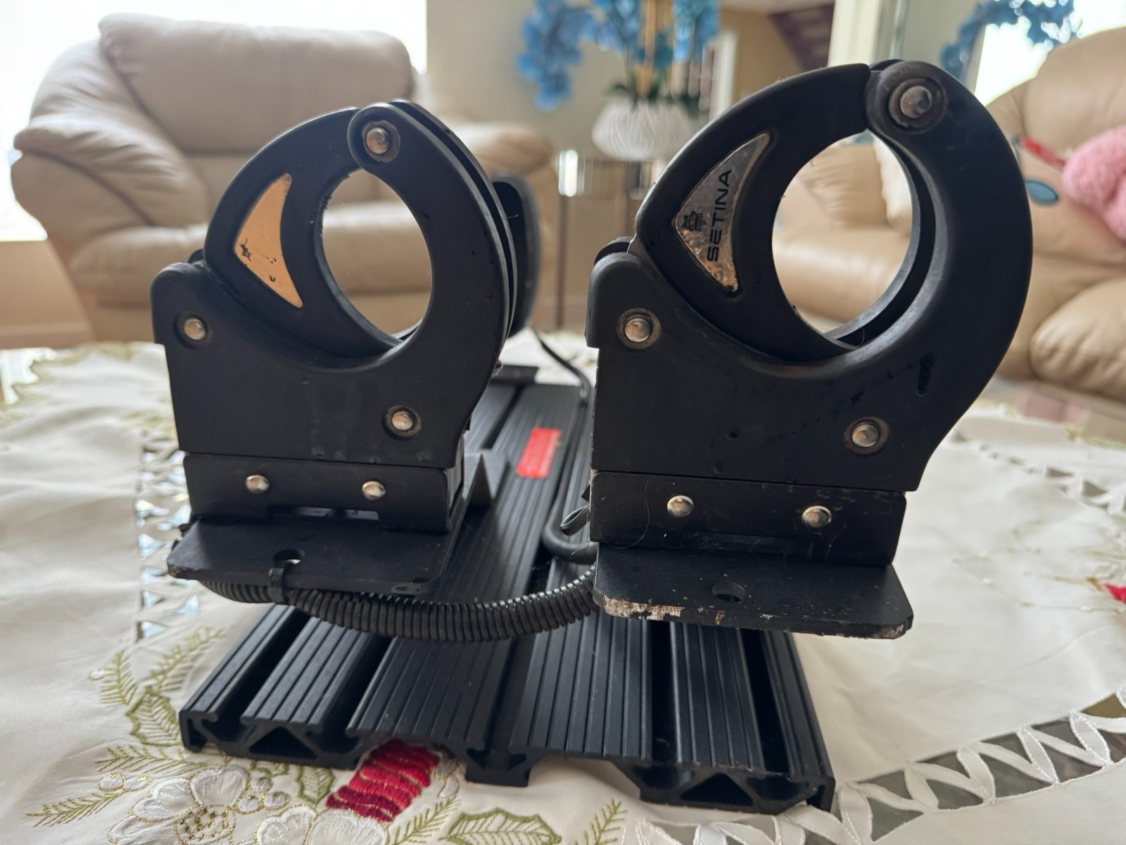 Universal Adjustable T-Rail System Rifle Gun Rack Mount SET