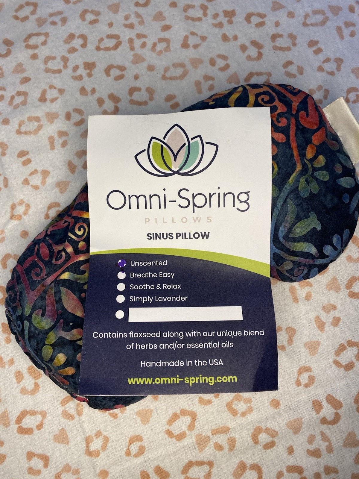 Omni Spring Sinus Pressure Pillow Unscented