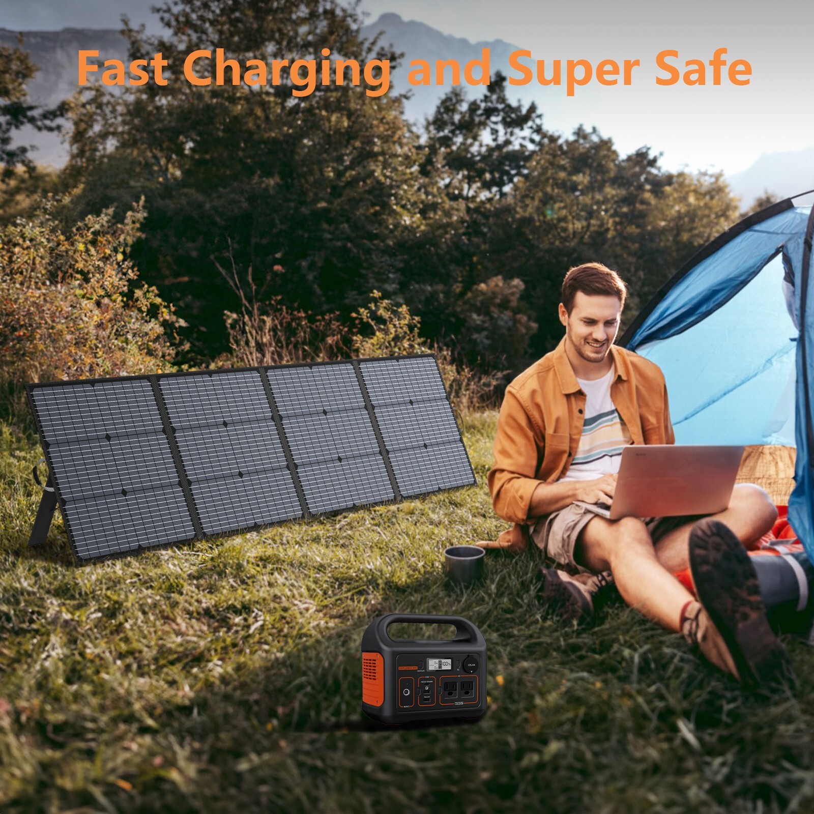 220w Solar Panel Foldable IP67 Waterproof for EcoFlow Powerstations Refurbished
