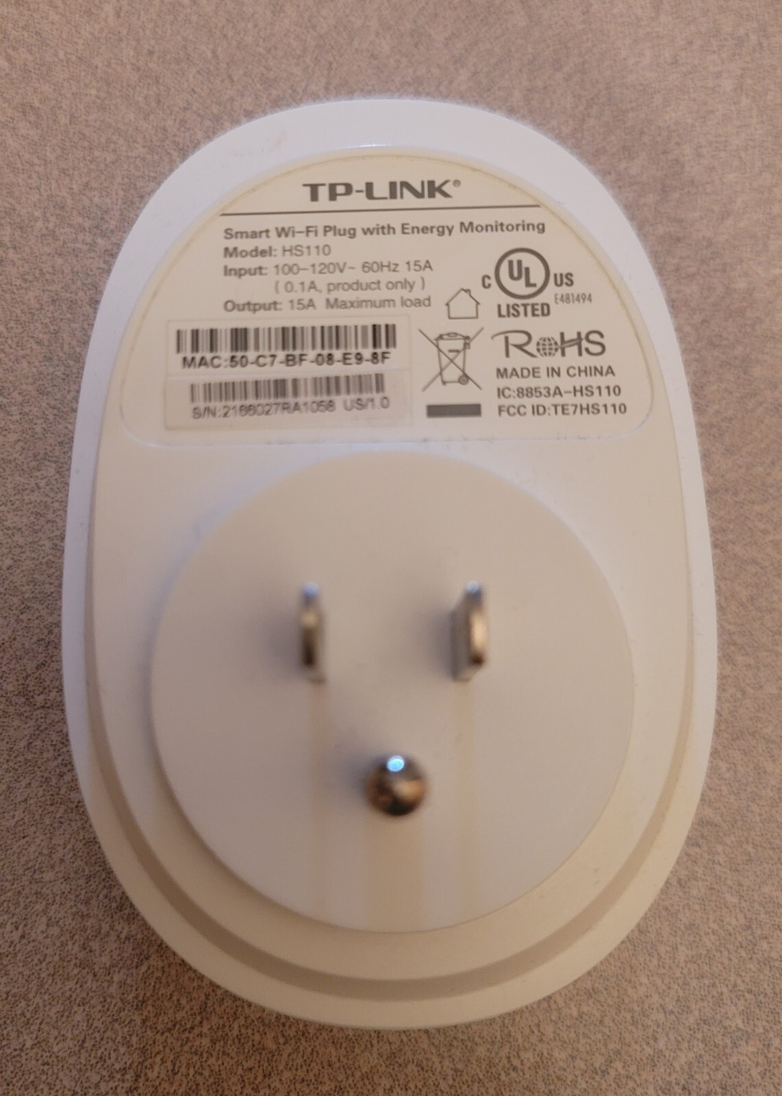 TP-Link HS110 Smart Wi-Fi Plug . No Box