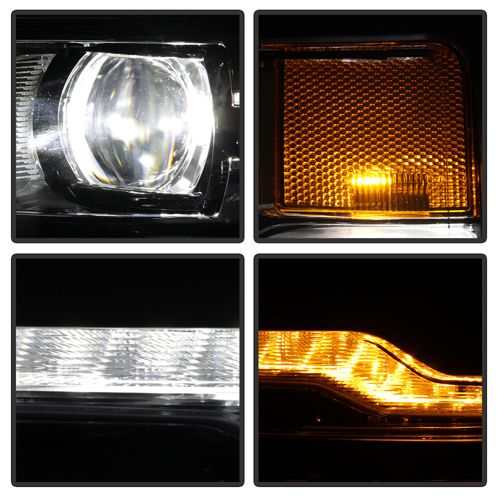 FULL LED 2016-18 Chevy Silverado 1500 Type DRL Projector Headlights SET (Primed)