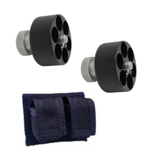 HKS Speedloader 357 Magnum Fits S&W 686, Ruger GP100 w/Case Pouch 586-A 2-Pack