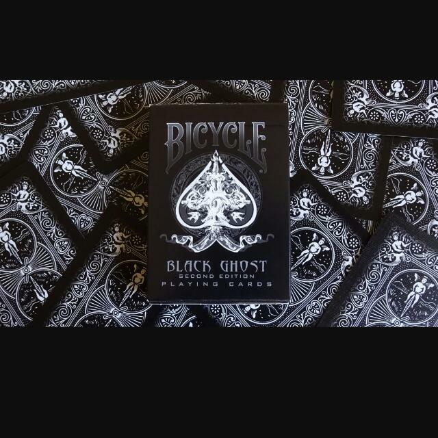 SVENGALI BLACK GHOST BICYCLE TRICK DECK 2ND EDITION PLAYING CARDS GAFF MAGIC
