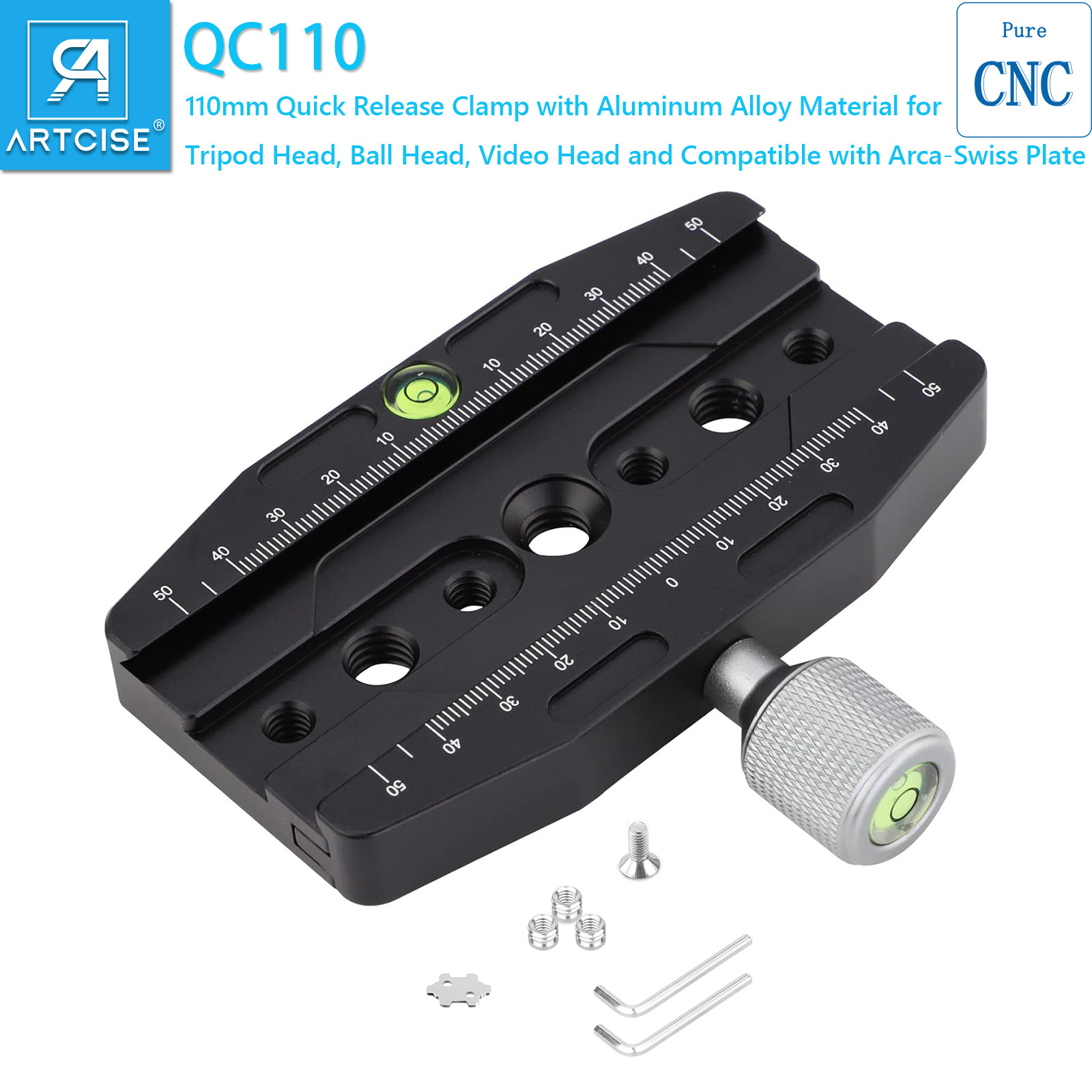 110mm Quick Release Clamp,Camera Mounts Clamp QR Plate Arca Swiss clamp Plate