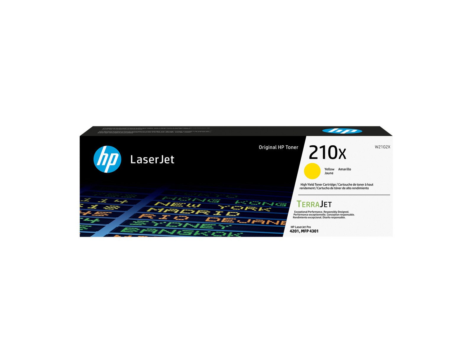 HP 210X Yellow Original LaserJet Toner Cartridge, ~5,500 pages, W2102X