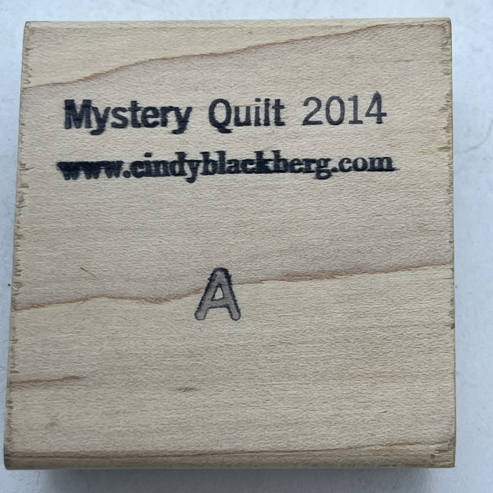 Cindy Blackberg Mystery Quilt 2014 1.5” Square Stamp “A”