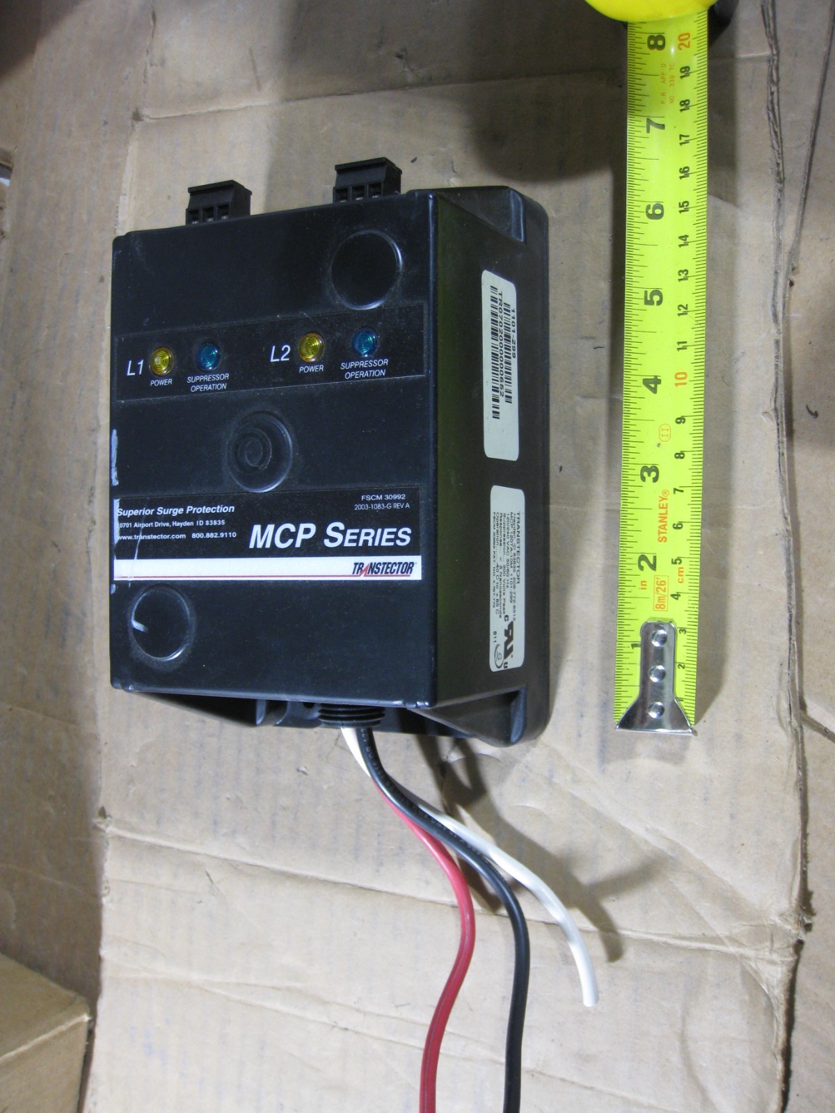 Superior Surge Protection MCP Series Transtector FSCM 30992 2003-1083-G Rev A