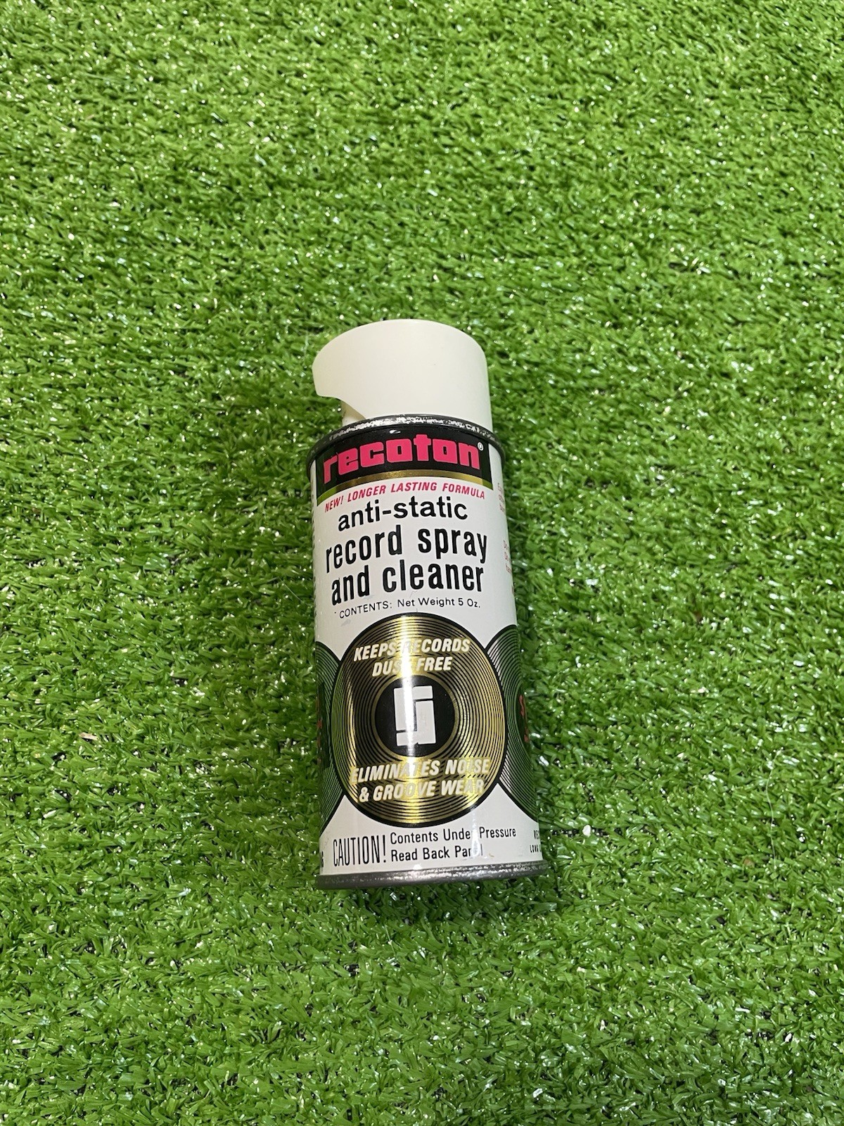 Vintage Vinyl Record Spray Full 1970s Anti Static & Cleaner Aerosol Recoton NEW