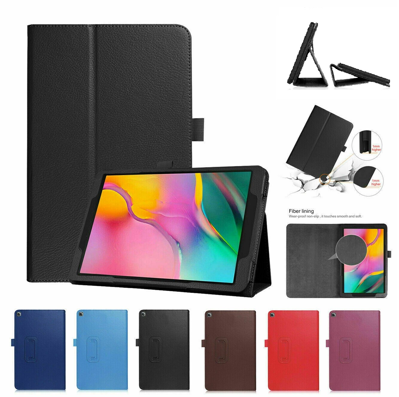 Case for Lenovo Tab M8 (4th Gen) Lightweight Folio PU Leather Fold Stand Cover
