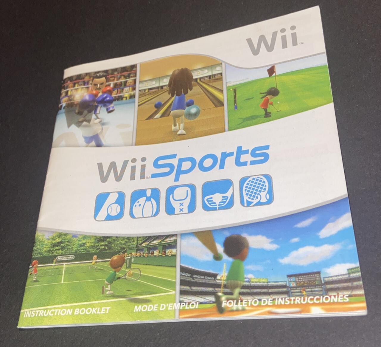 Wii Sports Nintendo Wii 2006 Instruction MANUAL ONLY Replacement Booklet OEM