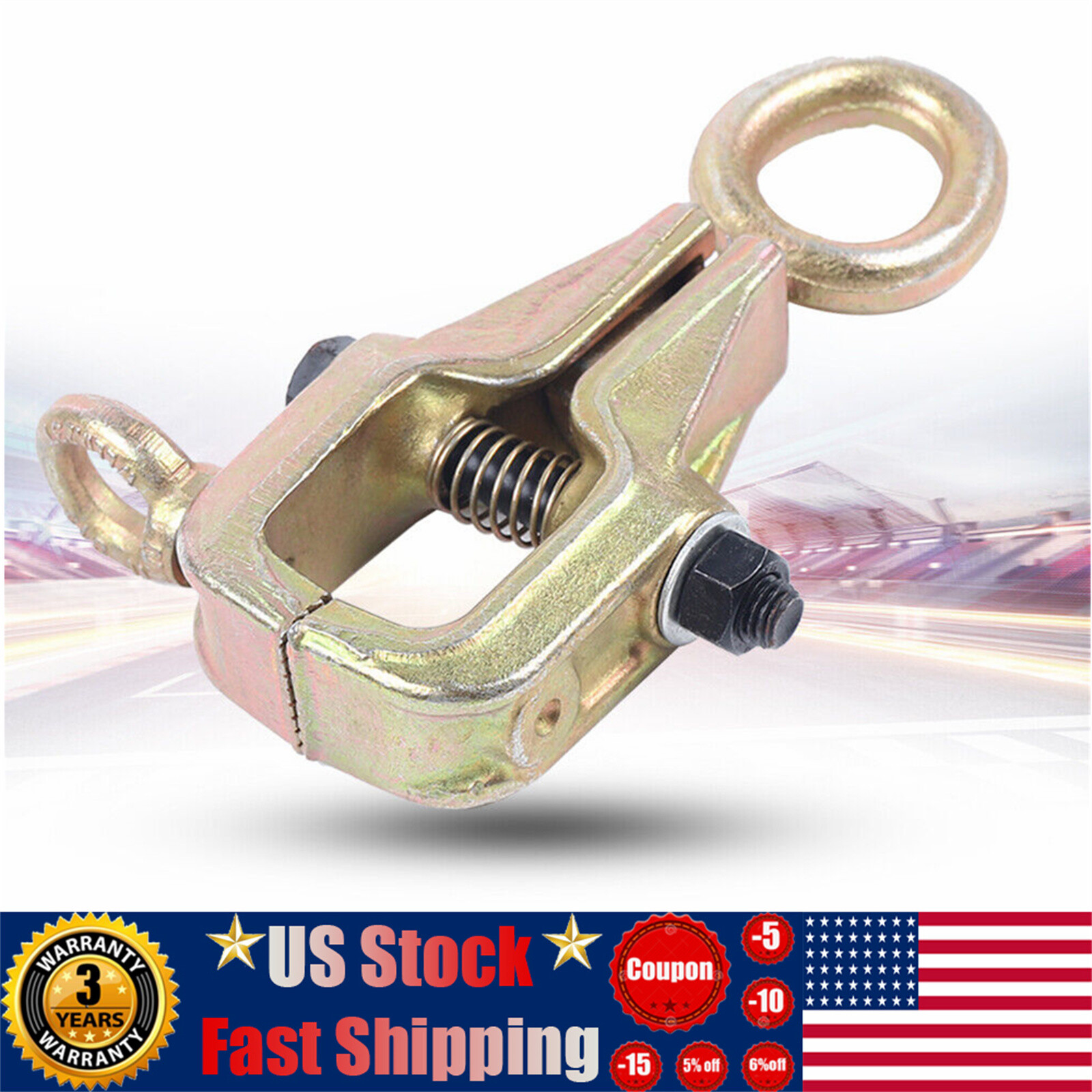 5T Auto Body Repair Small Mouth Pull Clamp - Ergonomic & Durable Design