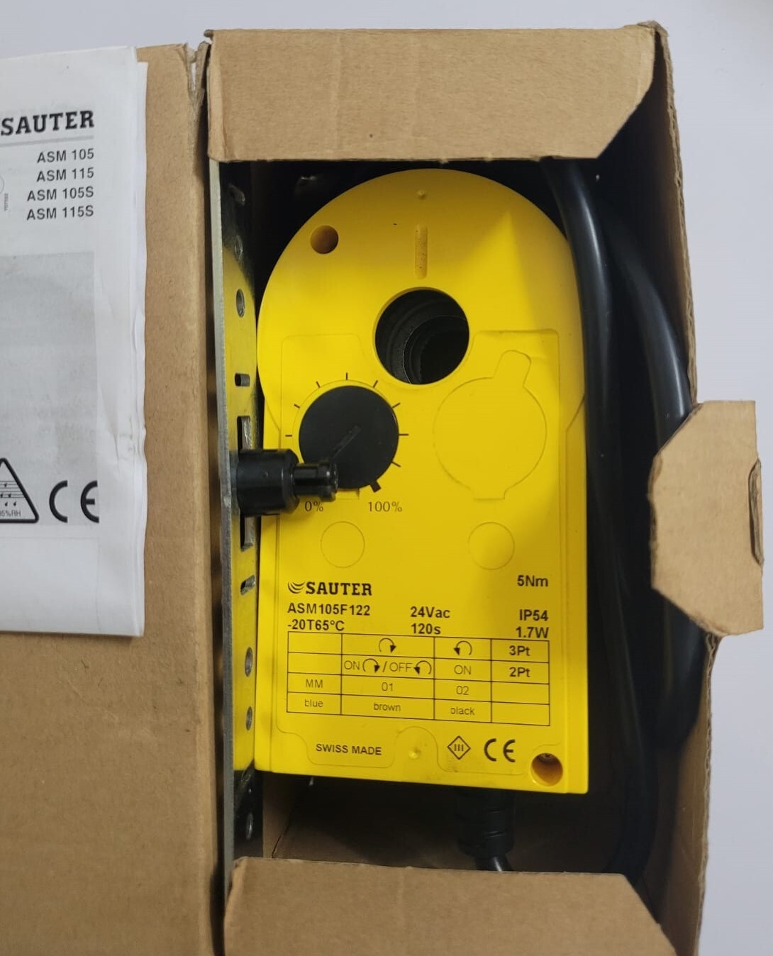 DAMPER ACTUATOR SAUTER ASM105F122 NEW OPEN BOX SWISS MADE FREE SHIPPING