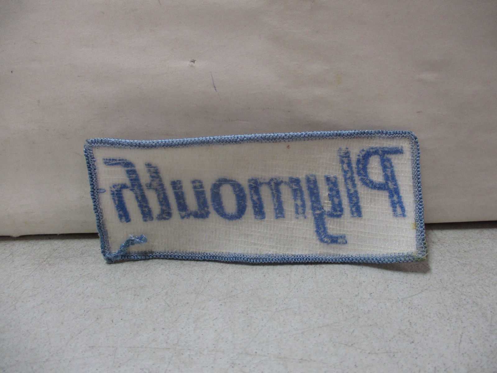Vintage Plymouth Cloth Patch