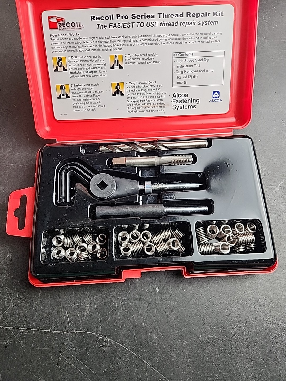 Recoil Quality Thread Insert Systems Thread Repair Kit 5/16-18