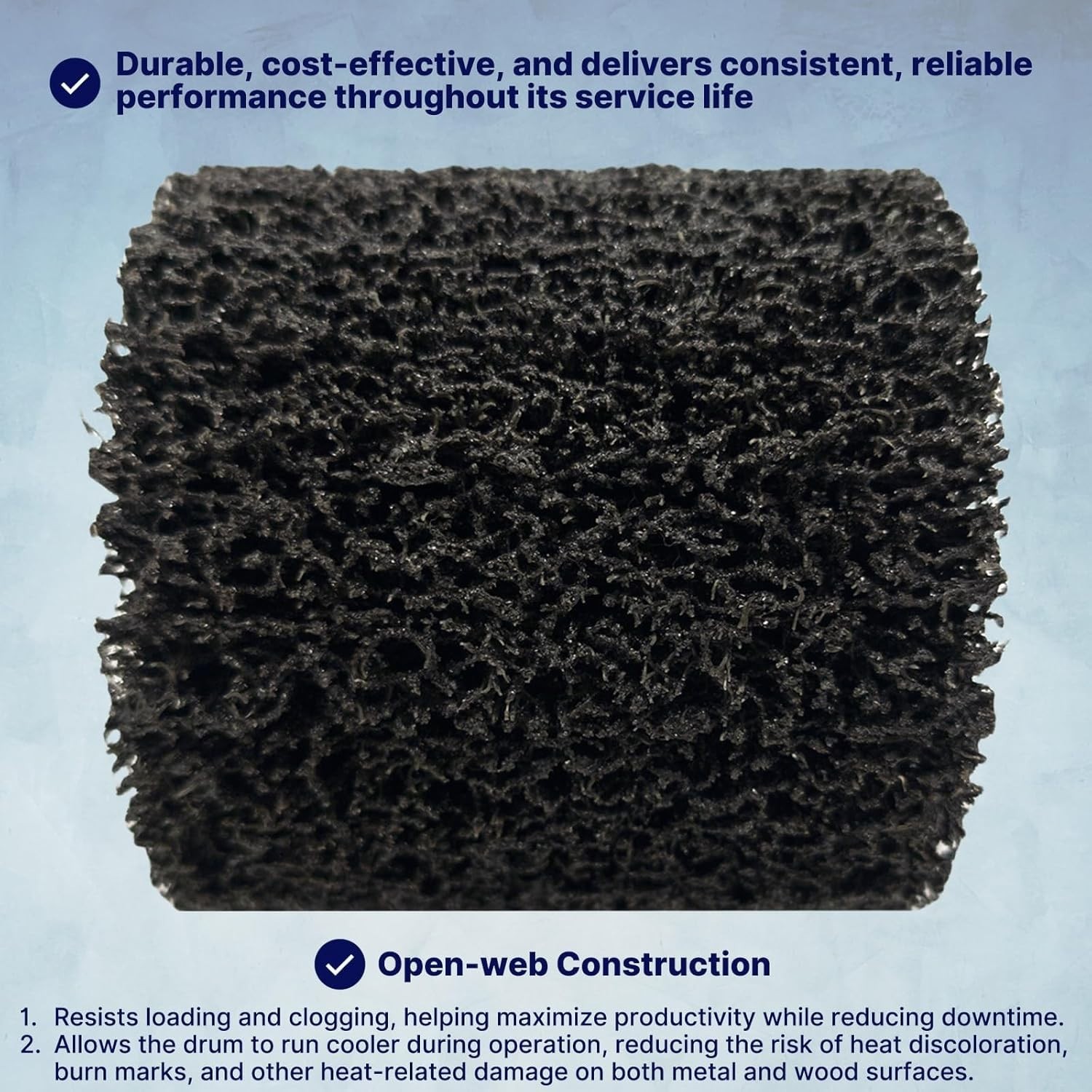 2 Pcs 4.5" X 4" 40 Grit Surface Conditioning Drum | Cleaning & Stripping Drum, B