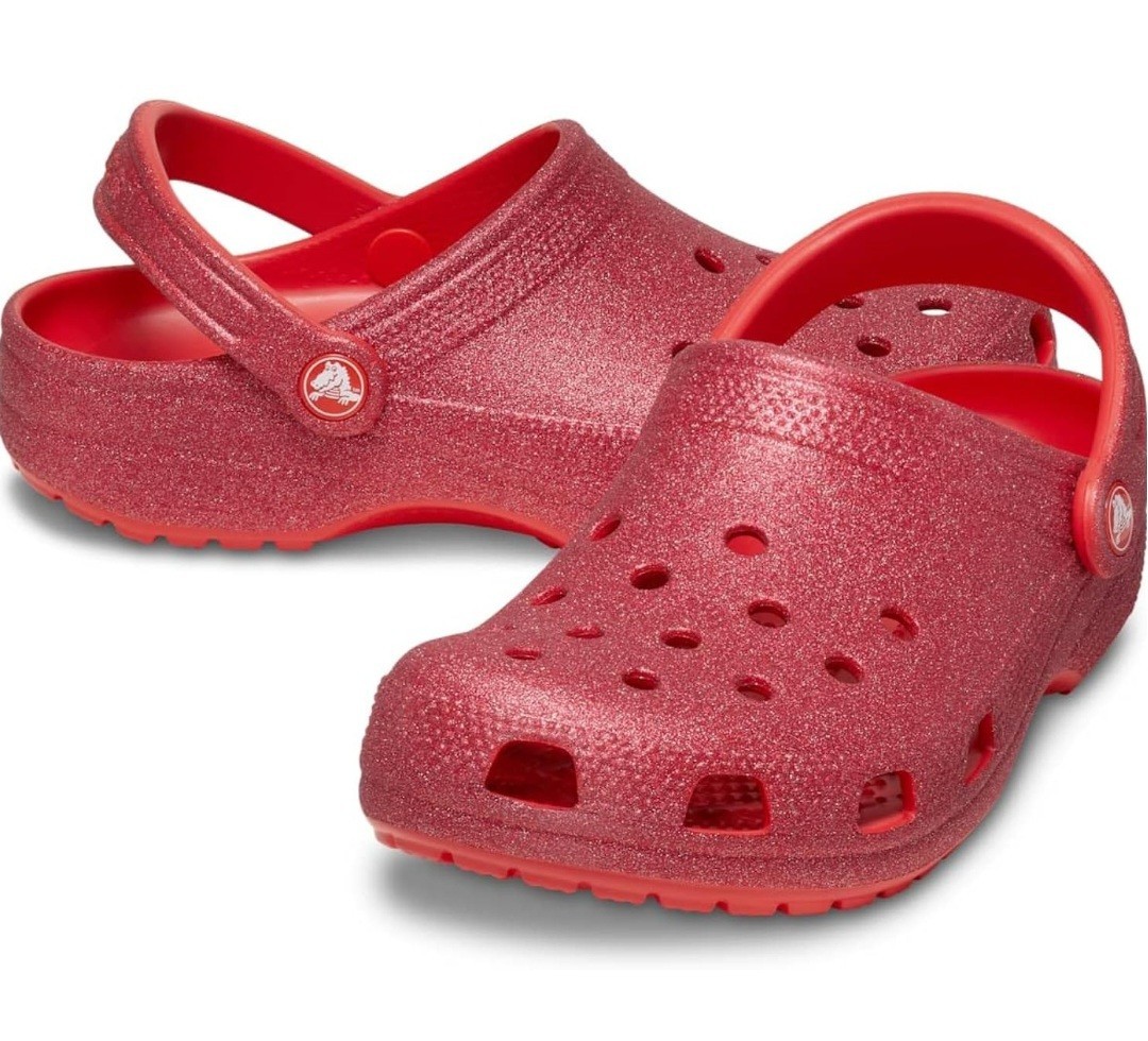 Crocs Classic Glitter Clog Unisex - Red - Assorted Sizes