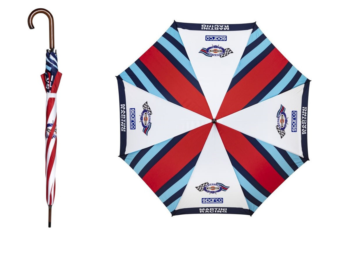 Sparco Martini Racing Umbrella With Wooden Handle