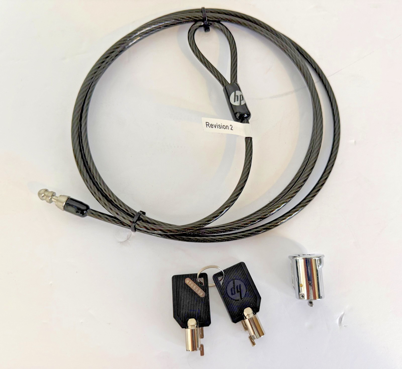 HP Laptop Security Cable Lock w/ 2 Keys Kensington Style Anti Theft Lock