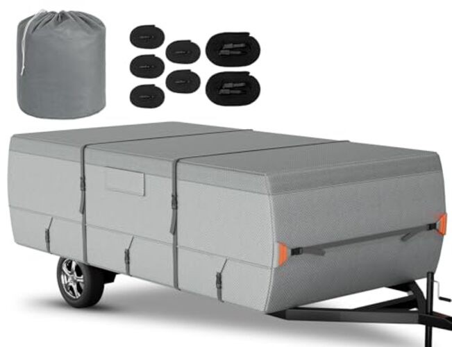 Pop Up Camper Tent Trailer Cover Extra Thick 7 Layers Tearproof Popup Folding